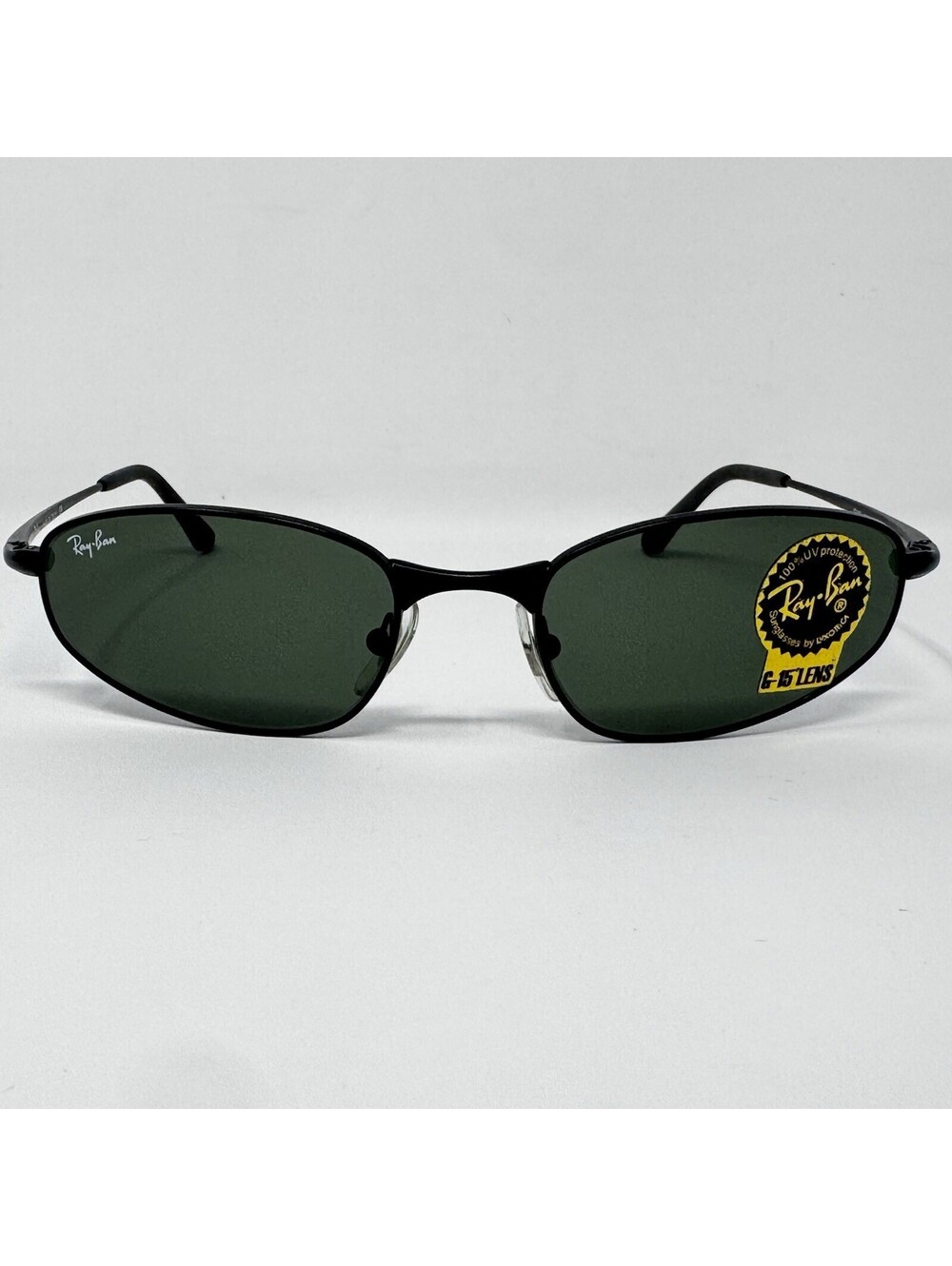 Ray-Ban RB3163 Sleek O 006 Sunglasses Black G-15 Green Lens 54-19 NOS